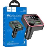 hoco. FM modulator E85 Tiger, Bluetooth, 12/24V, 2 x USB, PD QC3.0 20W, Crni | Eponuda.ba