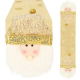 springos Prt za mizo 205x30 cm, božični prt z Božičkom, zlat., (21637920) | Shoptok.si
