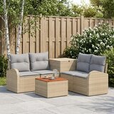  Set sofe 6 kom. Bež i svijetlo siva Poli Rattan i čelik | shoptok.hr