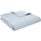 Modro prešito pregrinjalo 230x220 cm Quilted Lines –