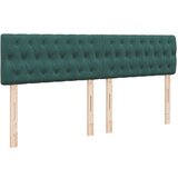 vidaXL Box spring postelja z vzmetnico temno zelena 200x200 cm žamet, (21308843) | Shoptok.si