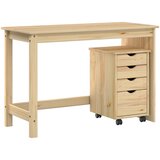  Set ormara za radne stolove 2 kom. Smeđa Masivna borovina | shoptok.hr
