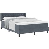 vidaXL Box Spring Krevet s Madracem Tamno Siva 140x190 cm Baršun Cijene