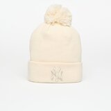 New Era Knit Medium Wmns MLB Metallic Bobble Beanie New York Yankees Light Cream Universal Cene