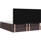  Otomanski posteljni okvir z vzmetnicami rjav 200x200 cm blago, (21653208) | Shoptok.si