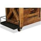 Interia Home & Living Vitrina za vino od masivnog manga u prirodnoj boji broj boca 5 kom, 100x92x30 cm Ravi – | shoptok.hr