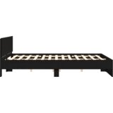  Okvir kreveta s uzglavljem Crni hrast 180x200 cm Inženjersko drvo | shoptok.hr
