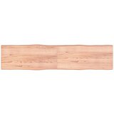 Stolna ploča svjetlosmeđa 220x50x(2-6) cm obrađena hrastovina | shoptok.hr