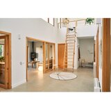 Lorena Canals Okrogla preproga iz bombaža Trace - Natural, Black | Shoptok.si