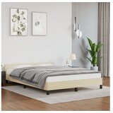  Okvir za krevet s uzglavljem krem 140x200 cm od umjetne kože | shoptok.hr