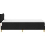  Postelja z vzmetnico z vzmetnico Črna 80 x 200 cm blago, (5000127337) | Shoptok.si