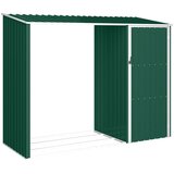  Vrtno spremište za drva zeleno 245x98x159 cm pocinčani čelik | shoptok.hr