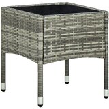  3-dijelni bistro set od poliratana s jastucima sivi | Eponuda.com