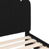  Posteljica za malčke z vzglavjem Črna 90 x 200 cm blago, (5000105170) | Shoptok.si