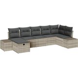  Sjedeća garnitura za vrt 7 kom. Svijetlo siva poliratan Svjetlosiva 319 x 154 x 85 cm | Shoptok.si