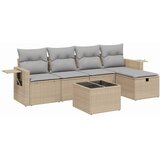  6-dijelni set vrtnih sofa s jastucima bež od poliratana | shoptok.hr