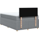 vidaXL Krevet s oprugama i madracem svjetlosivi 120x190 cm od tkanine | shoptok.hr