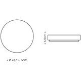 Brilagi LED kupatilsko stropno svetlo ZENNA LED/36W/230V IP44 crna + sa daljinskim upravljačem | Eponuda.com