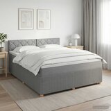  Boxspring krevet s madracem Svjetlosiva 140 x 200 cm Tkanina | shoptok.hr
