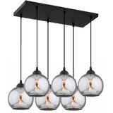  Brilagi - Visilica na sajli 6xE27/60W/230V crna/dimljeno-siva | Eponuda.com