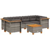  The Living Store Vrtna sedežna garnitura 7-delna z blazinami siv poli ratan - Vrtna Sedežna Garniture, (21455467) | Shoptok.si