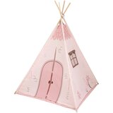 Kikka Boo drveni šator sa prostirkom House Pink, 0m+ | ePonuda.com