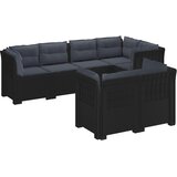  Kauč za vrt s 7 sjedala i jastučićima u rattan izgledu PP | shoptok.hr