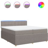 vidaXL Krevet s oprugama i madracem smeđesivi 200x200 cm od tkanine Cijene