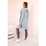 Kesi Two-tone cape with hood mint+gray | Shoptok.si
