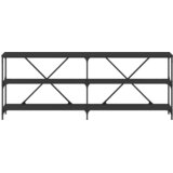  Konzolni stol crni 200x30x75 cm od konstruiranog drva i željeza | Eponuda.ba
