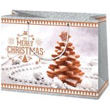 Cardex Cardex: Božična darilna vrečka srednje velikosti z vzorcem medenjakov 17x10x23cm | Shoptok.si