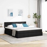 vidaXL Krevet s madracem i skladištem s madracem Crna 180 x 200 cm | shoptok.hr