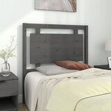 Maison Chic posteljno vzglavje - vzglavna omarica - nočna omarica sivo 95,5x4x100 cm trdna borovina, (21705229) | Shoptok.si