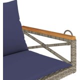  Klupa za ljuljanje s jastucima siva 109x62x40 cm od poliratana | shoptok.hr