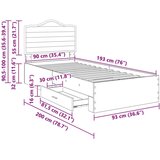  Konstrukcija postelje Star les 90 x 190 cm Konstruiran les, (5000102137) | Shoptok.si
