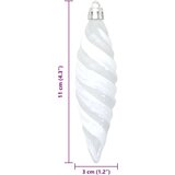 vidaXL Dekoracija za božićno drvce 40 pcs Bijelo | shoptok.hr