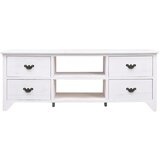 Maison Chic TV omarica - TV stojalo - Televizijska omarica antično bela 108x30x40 cm trden les pavlovnije, (21702166) | Shoptok.si