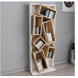 Hanah home Carmen Polica za knjige od bijelog hrasta 63x153,6x24cm, bijela | Eponuda.ba