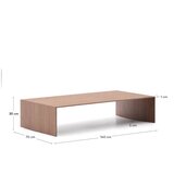 Kave Home Mizica v orehovem dekorju v temni naravni barvi 70x140 cm Litto – | Shoptok.si