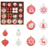 vidaXL Set božičnih okraskov 40 pcs Rdeča in bela | Shoptok.si