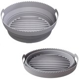 INF Zložljiva okrogla silikonska oblika Air Fryer 20 cm Grey 20 cm, (21247989) Cene