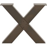  Noge za klub stolić u obliku slova X, 2 kom, prirodni čelik, 50 x (42-43) cm, čelik | shoptok.hr