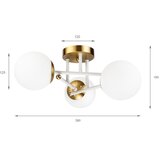 Brilagi plafonski luster maliva 3xE14/15W/230V zlatna/bela | Eponuda.com