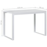  Stol za računalo bijeli 110 x 60 x 73 cm od iverice | shoptok.hr