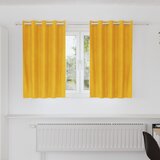 vidaXL Zavese Žečna rumena Poliester 140 x 140 cm Žečne rumene zavese | Shoptok.si