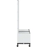  Vrtni saksija s rešetkom i kotačima Bijela 80 x 40 x 146 cm PP | shoptok.hr