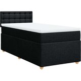 vidaXL Box spring postelja z vzmetnico črna 80x200 cm blago | Shoptok.si