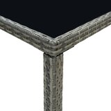  Vrtni barski stol sivi 130 x 60 x 110 cm od poliratana i stakla | shoptok.hr