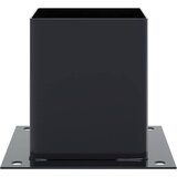  Postolja za stupove kvadratna 4 kom čelik presvučen prahom Antracitno siva 121 x 121 mm | Shoptok.si