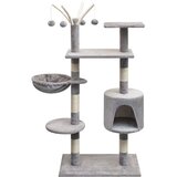  Penjalica Grebalica za Mačke sa Stupovima od Sisala 125 cm Siva | shoptok.hr